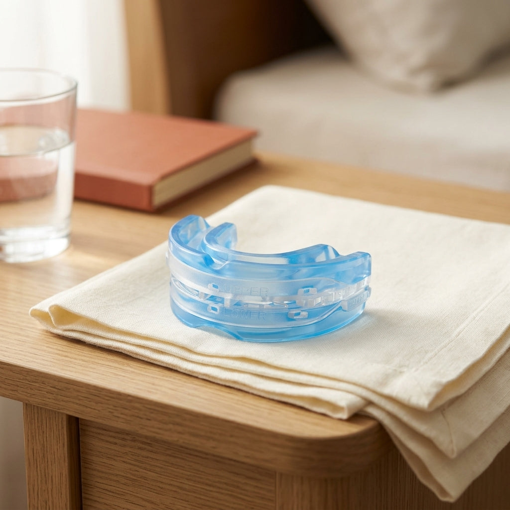 Anti-snoring mouthpiece — Nightstand Lifestyle | Generated by Modelize